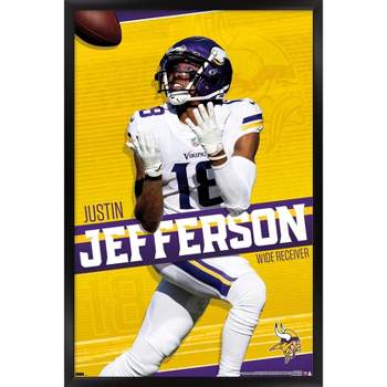 Trends International NFL Minnesota Vikings - Justin Jefferson 22 Framed Wall Poster Prints