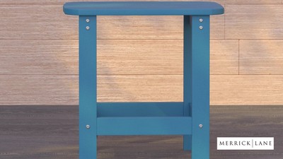 White Poly Resin 21" Indoor/Outdoor Adirondack Side Table