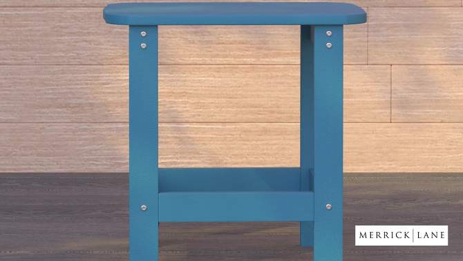 Merrick Lane Poly Resin Indoor/Outdoor All-Weather Adirondack Side Table, 2 of 21, play video