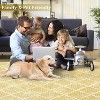 Acekool Geometric  Rug - Machine Washable Non-Slip Indoor Carpet for Living Room, Bedroom, Nursery - 4 of 4