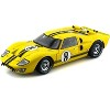 1966 Ford GT-40 MK II #8 Yellow with Black Stripes 1/18 Diecast Model Car by Shelby Collectibles - 2 of 3