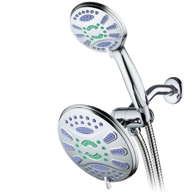 7" 48 Setting Elite High Pressure Ultra Luxury Three-Way Rainfall Shower Head Combo Chrome - AquaDance