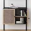 Nathan James 72.5" Set of 3 Theo Bookshelf with Doors Matte Black - 4 of 4
