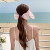Anna-Kaci Extra Wide Brim Sun Visor Hat for Women Adjustable UV Protection Bow Detail Breathable Summer Beach Hat - 2 of 4