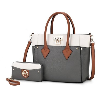 MKF Collection Brynlee Color-Block Women’s Tote Bag with Wallet by Mia K