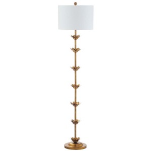 Landen Leaf Floor Lamp - FLL4003 - Antique Gold - Safavieh - 1 of 4