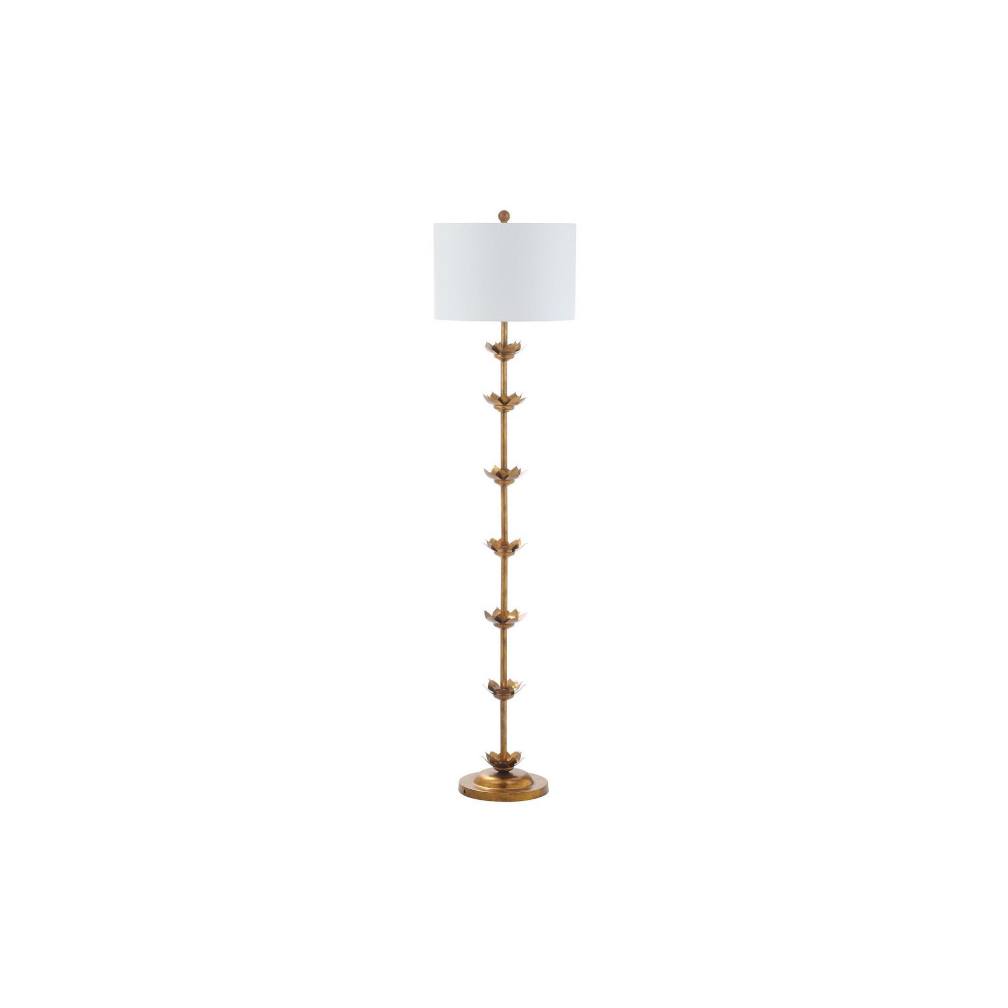 Landen Leaf Floor Lamp - FLL4003 - Antique Gold - Safavieh