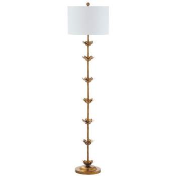 Landen Leaf 63.5 Inch H Floor Lamp - Antique Gold - Safavieh.