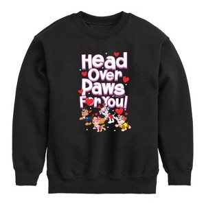Boys' - Paw Patrol - Head Over Paws For You Graphic Long Sleeve Fleece Sweatshirt - 1 of 4