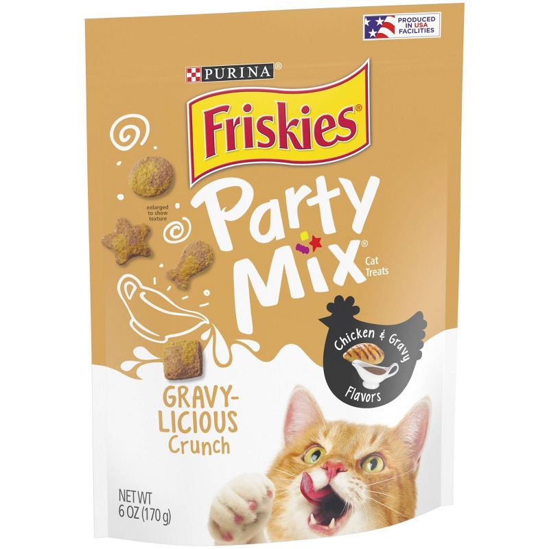 Purina Friskies Party Mix Chicken Gravy-Licious Crunch Crunchy  Cat Treats, 5 of 7