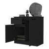 Maliang Dresser with 2-Door and 1-Drawer, Black - 3 of 4