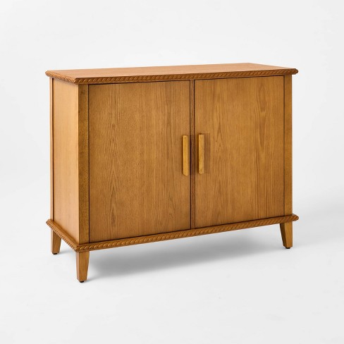 Azorella 2 Door Cabinet Oak Brown Threshold Designed With Studio Mcgee Target