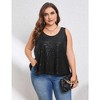 Sequin Tops Plus Size Glitter Tank Top Sleeveless Sparkle Shimmer Shirt Tops Camisole Vest - 2 of 4