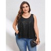 Whizmax Sequin Tops Plus Size Glitter Tank Top Sleeveless Sparkle Shimmer Shirt Tops Camisole Vest - image 2 of 4