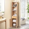 Karl Home Oak Freestanding Cabinet With Drawer With Door Bookcase - 2 of 4