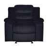 New Classic Furniture,Willow Wood & Fabric Glider Recliner in Black - 2 of 4