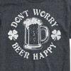Men's - Instant Message - Don't Worry Beer Happy Short Sleeve Graphic T-Shirt - 2 of 4