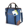 True Insulated Cooler Bag Wine Tote, Polyester and PEVA Lining, Removable Shoulder Strap, Front Pocket, 18" x 6" x 14.75", Blue, Set of 1 - 4 of 4