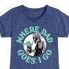 Girls' - The Mandalorian - Where Dad Goes I Go Fitted Short Sleeve Graphic T-Shirt - 2 of 4