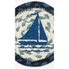 Earth Rugs Sailboat Printed Coaster 5"x5" Nautical Coastal Decor - 3 of 3