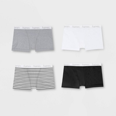 Hanes Premium Women's 4pk Boyfriend Cotton Stretch Boxer Briefs