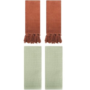 REGALWOVEN 4 Pcs Cotton Bathroom Hand Towels for Spa, Hotel - 1 of 4