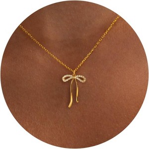 14K Gold Plated Charm Necklace for Women, Assorted Beach & Nature Themed Pendants - 1 of 4