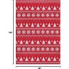 TackView Christmas Area Rug, Washable Large Rugs Xmas Snowflakes Rug, Soft Washable Carpet for Living Room Bedroom, Red - 2 of 4