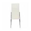 Simple Relax Set of 2 Leatherette and Metal Dining Side Chairs in White - 4 of 4