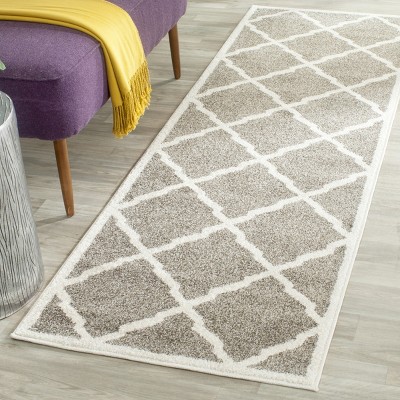 Gray Geometric Reversible Synthetic Area Rug