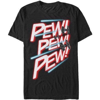 Men's Star Wars TIE Fighter Pew Pew Pew  T-Shirt - Black - 3X Large
