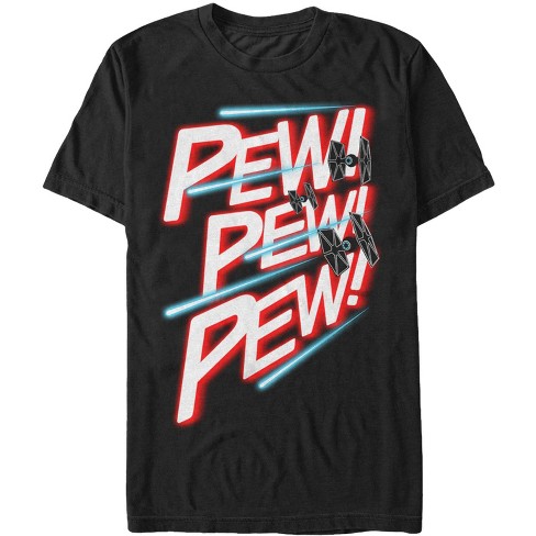 Men's Star Wars TIE Fighter Pew Pew Pew T-Shirt - Black - X Large