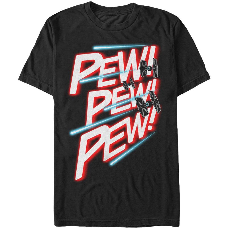 Men's Star Wars TIE Fighter Pew Pew Pew T-Shirt, 1 of 6
