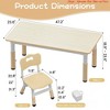 Height Adjustable Kids Table and Chair - Anti-Slip Kids Desk and Chair Set of 6 for Children Ages 2-8 - 3 of 4