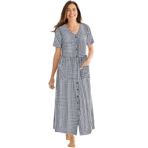Only Necessities Plus Size Long Seersucker Lounger - 1 of 4
