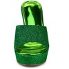 Allegra K Women's Glitter Platform Slip-on Wedge Heels Sandals - 2 of 4