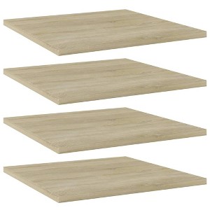 vidaXL Modern Bookshelf Boards in Sonoma Oak Color- Set of 4, Made with Engineered Wood, Easy to Clean - 1 of 4