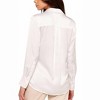 Women's Long Sleeve Satin Button Down Shirt - APRICOT - 4 of 4
