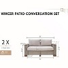 Outdoor Patio Furniture Set, Rattan Wicker Sofa Set - 2 of 4