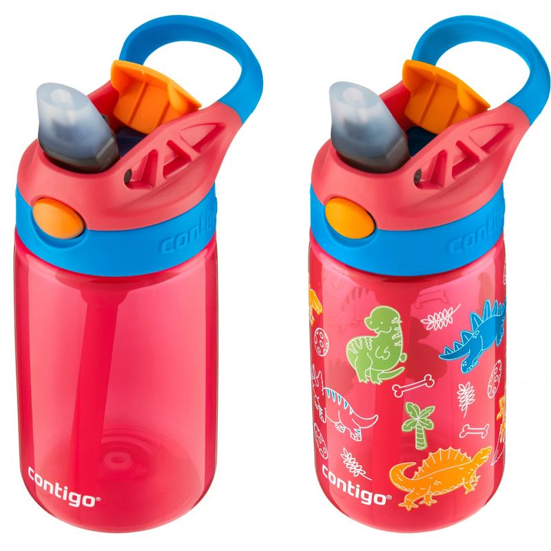 Contigo Kid's 14 oz. Plastic Water Bottle with Redesigned Autospout Straw 2-Pack, 2 of 3