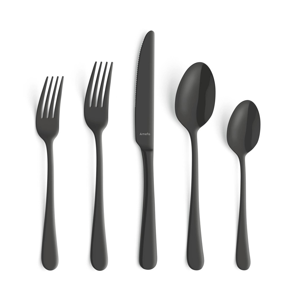 Amefa 20pc Austin Flatware Set Matte Black