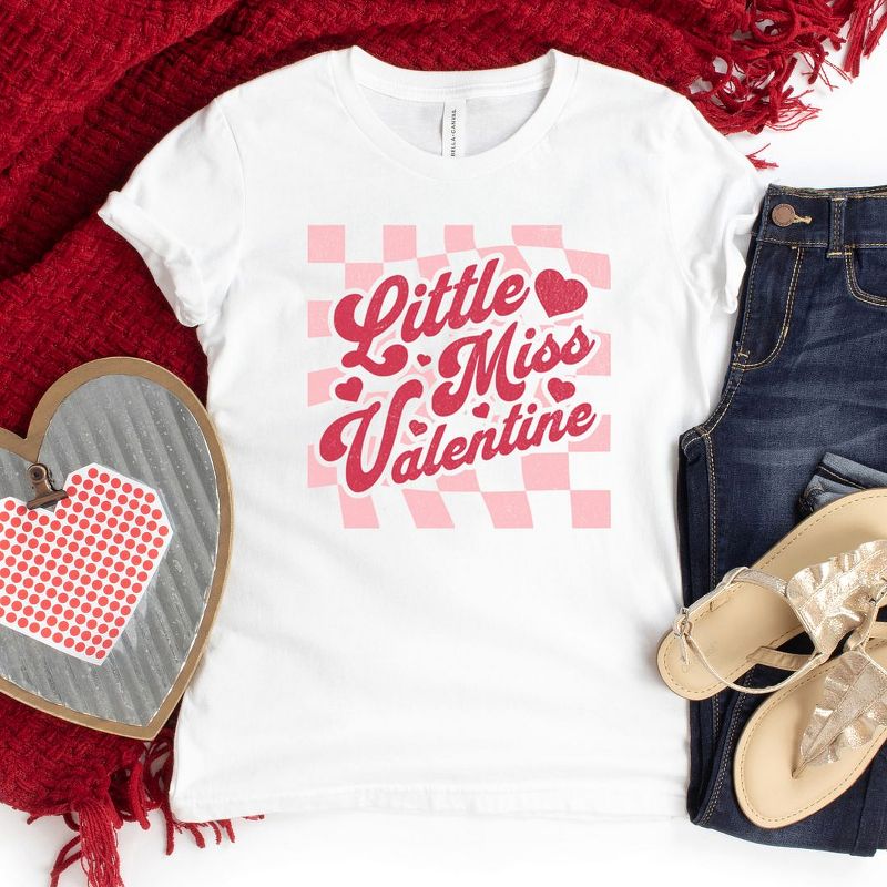 The Juniper Shop Checkered Little Miss Valentine Youth Short Sleeve Tee, 2 of 3