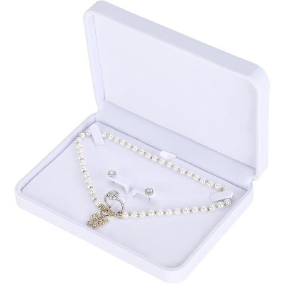 Large Jewelry Set Box, Necklace and Ring Earring Pendant Gift Box, Pearl Necklace Storage Case