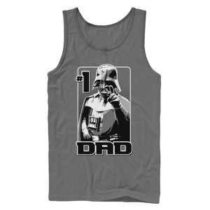 Men's Star Wars Vader Number One Dad Tank Top - 1 of 3