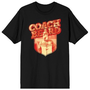 Ted Lasso Coach Beard on Shield Men's Black Graphic Tee - 1 of 2