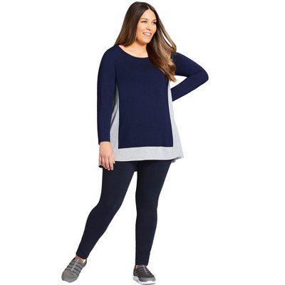Avenue Women's Plus Size Tall Pima High Rise Legging