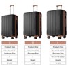 3 PCS Luggage Set, Hard Shell ABS Lightweight Durable Suitcases with Double Spinner Wheels, Telescopic Handle, 20"+24"+28" - ModernLuxe - 2 of 4