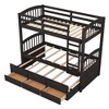 Grungis Twin over Twin Loft Bed with Trundle and Drawers,Bunk Bed with Ladder and Guardrails,Modern Loft and Bunk Bed for Bedroom - 4 of 4