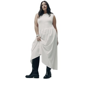 ELOQUII Elements Women's Plus Size Maxi One Shoulder Dress - 1 of 2
