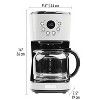 Haden Heritage 12 Cup Programmable Vintage Retro Home Coffee Maker Machine with Vintage Retro 0.7 Cu Ft 700W Countertop Microwave Oven, Ivory - 3 of 4